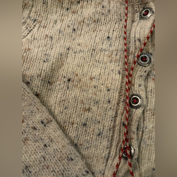 Patagonia Ranchito Wool Blend Buttoned Hoodie Long Sleeved Hooded Sweater Top - Picture 9 of 16